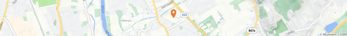 Kartendarstellung des Standorts für Apotheke Liebenau in 8041 Graz-Liebenau